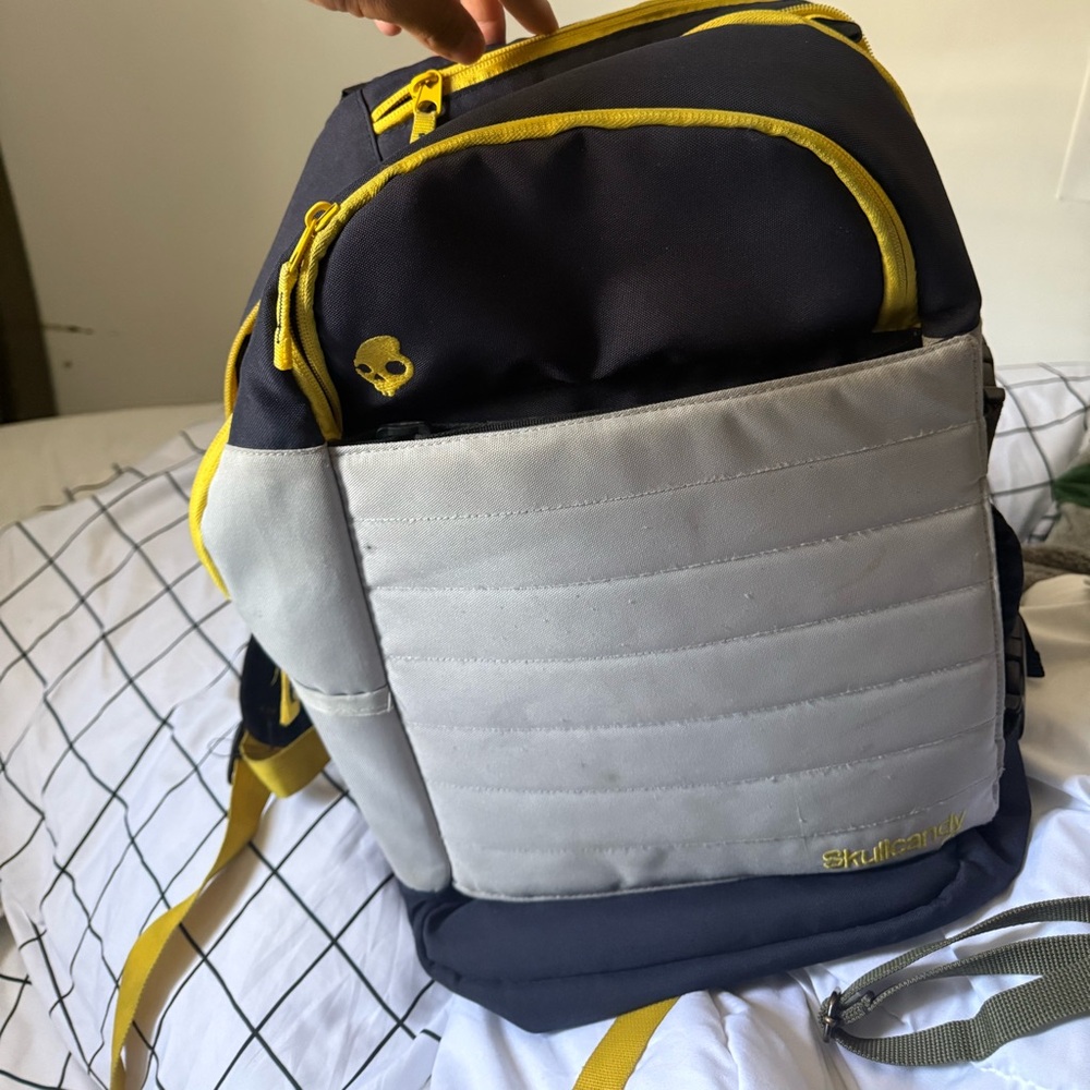 Skullcandy Gray and Yellow Men's Backpack